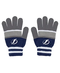 Women's Wear by Erin Andrews Tampa Bay Lightning Stripe Glove and Scarf Set