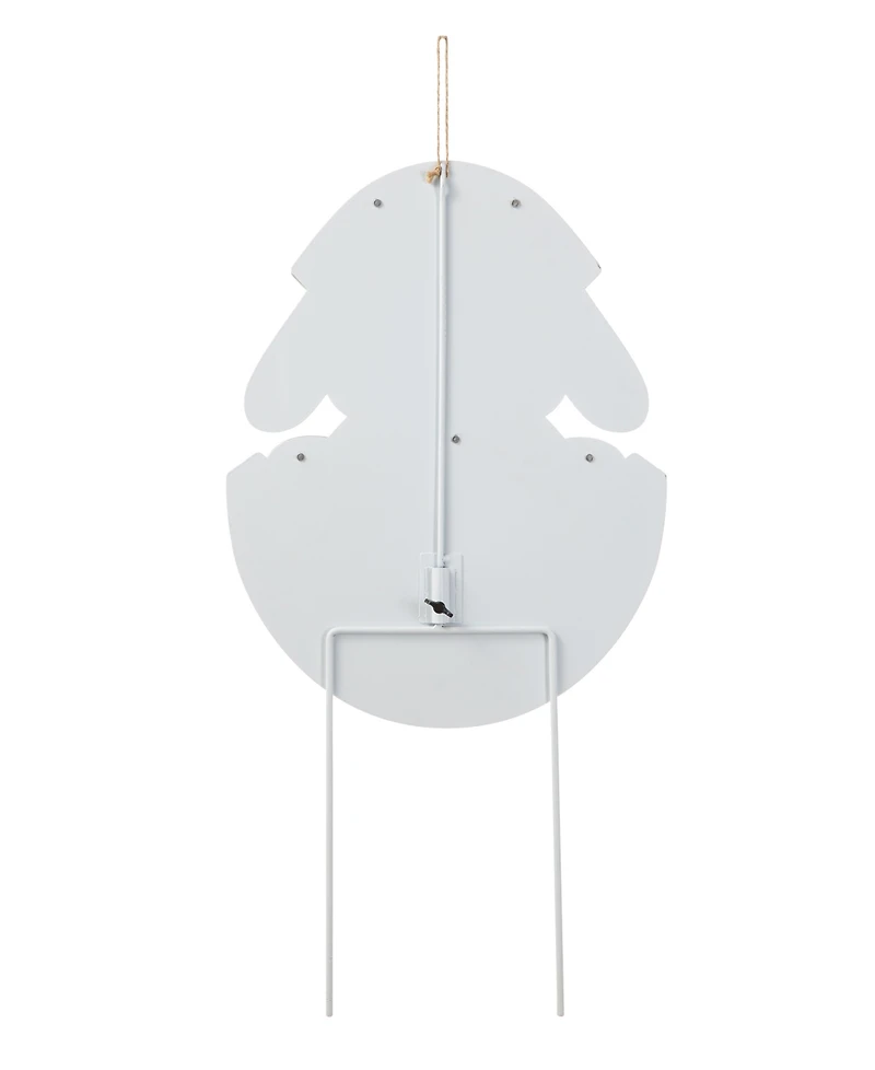 Glitzhome 24" H Easter Metal Bunny Egg Yard Stake