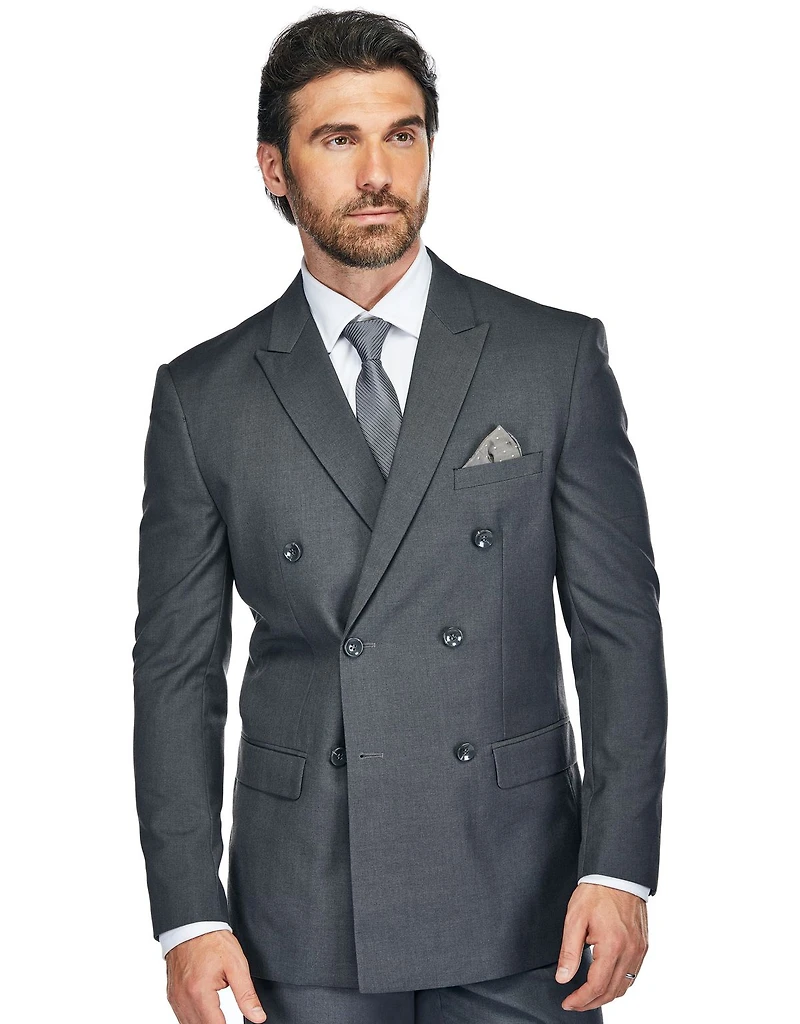 Gino Vitale Men's Slim Fit 2-Piece Double Breasted Suit
