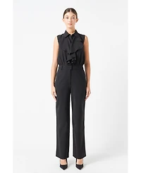 Women's Sleeveless Ruffle Jumpsuit