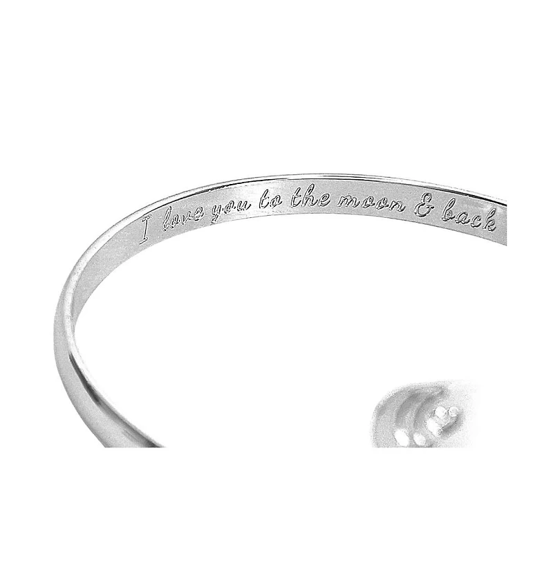Engraved I love you to the moon and back Bracelet