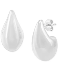 Polished Teardrop Sculptural Stud Earrings in 14k Gold, 22mm