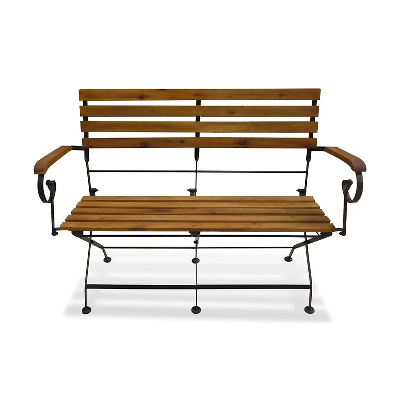 Folding Patio Bench 44.1" Solid Wood Acacia