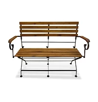 Folding Patio Bench 44.1" Solid Wood Acacia