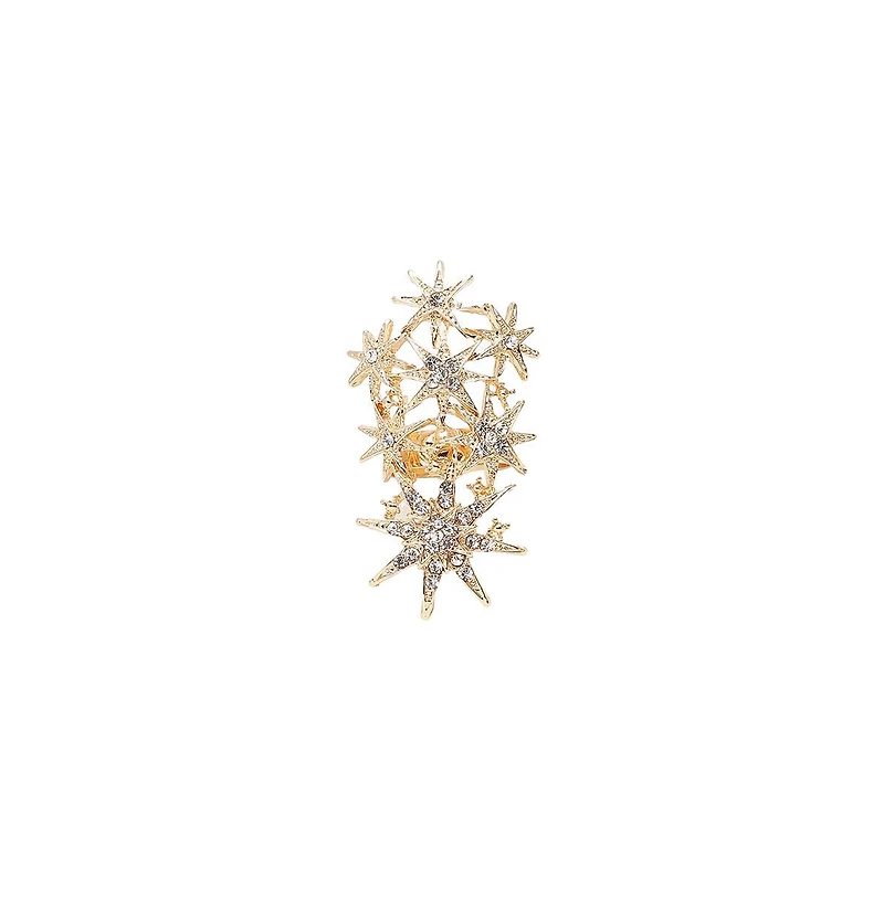 Sohi Women's Silver Celestial Cocktail Ring