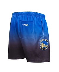 Men's Pro Standard Royal, Black Golden State Warriors Ombre Mesh Shorts