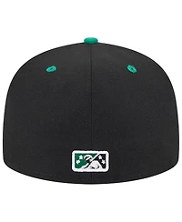Men's New Era Black Kannapolis Cannon Ballers Theme Nights Qs 59FIFTY Fitted Hat