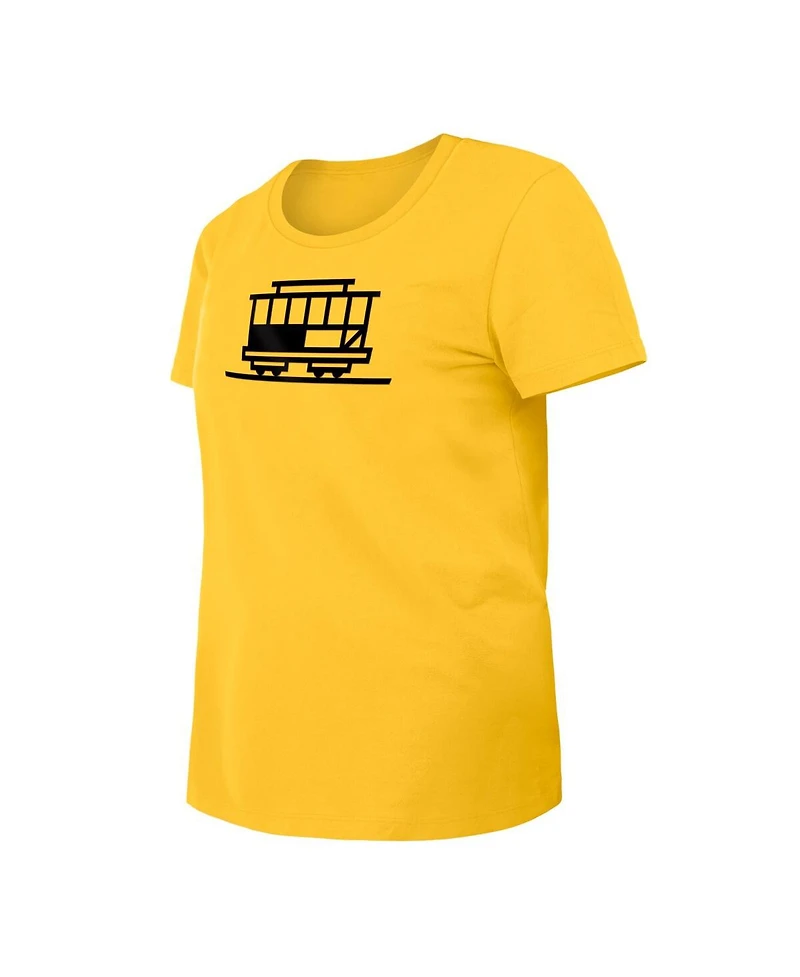 Women's New Era Gold Golden State Warriors 2023/24 City Edition T-shirt