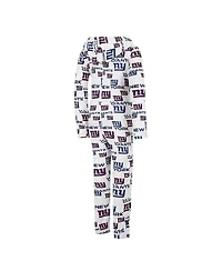 Women's Concepts Sport Cream New York Giants Docket Hoodie Full-Zip Union Suit