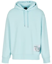A|X Armani Exchange Men's French Terry Pullover Patchwork Logo Hoodie