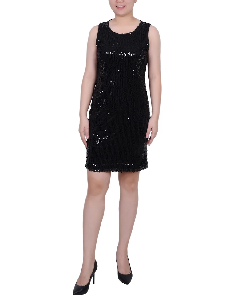 Ny Collection Petite Sequined Bolero Jacket and Dress Set, 2 Piece