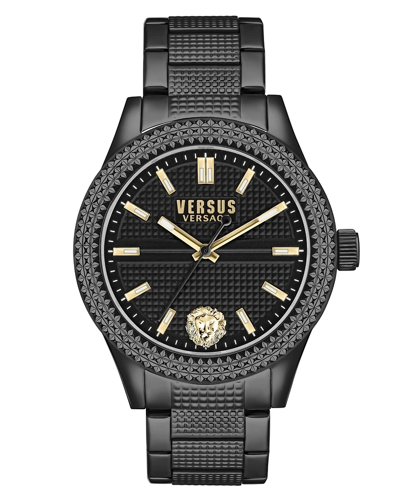 Versus Versace Women's Bayside Three Hand Black Stainless Steel Watch 38mm