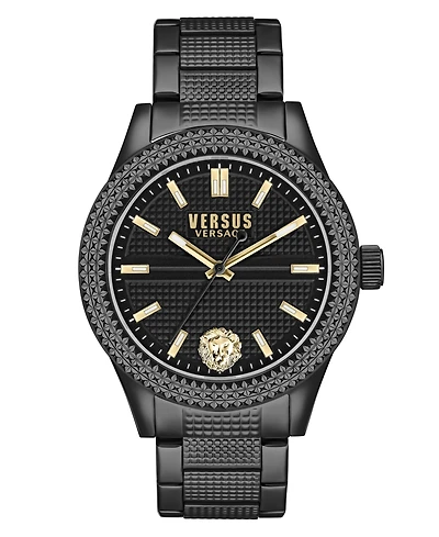 Versus Versace Women's Bayside Three Hand Black Stainless Steel Watch 38mm