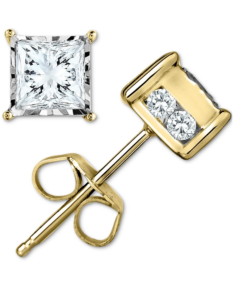 Trumiracle Diamond Stud Earrings (1/2 ct. t.w.) 14k White, Yellow or Rose Gold