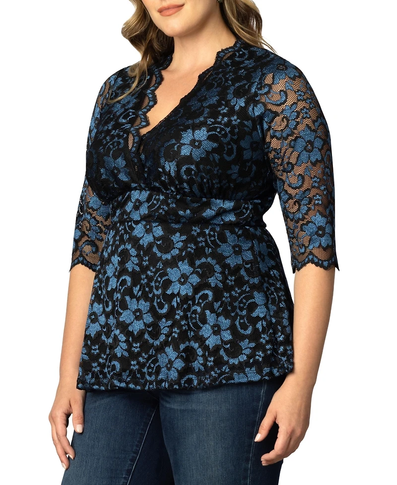 Kiyonna Plus Luxe Lace Top