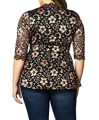 Kiyonna Plus Luxe Lace Top