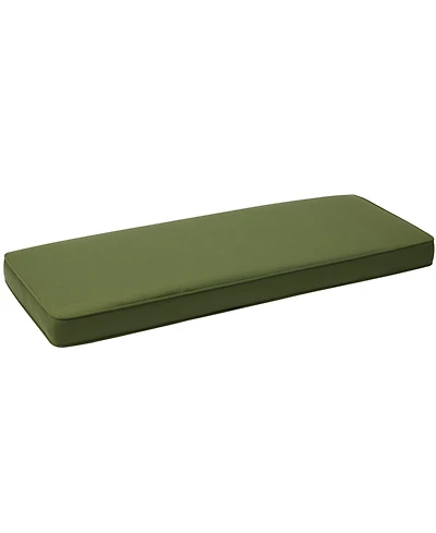Aoodor Patio Bench Cushion Outdoor Olefin Fabric Slipcover Sponge Foam 46.5” x 17.7” x 3” - Green