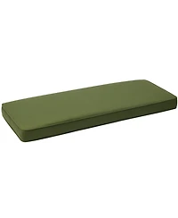 Aoodor Patio Bench Cushion Outdoor Olefin Fabric Slipcover Sponge Foam 46.5” x 17.7” x 3” - Green