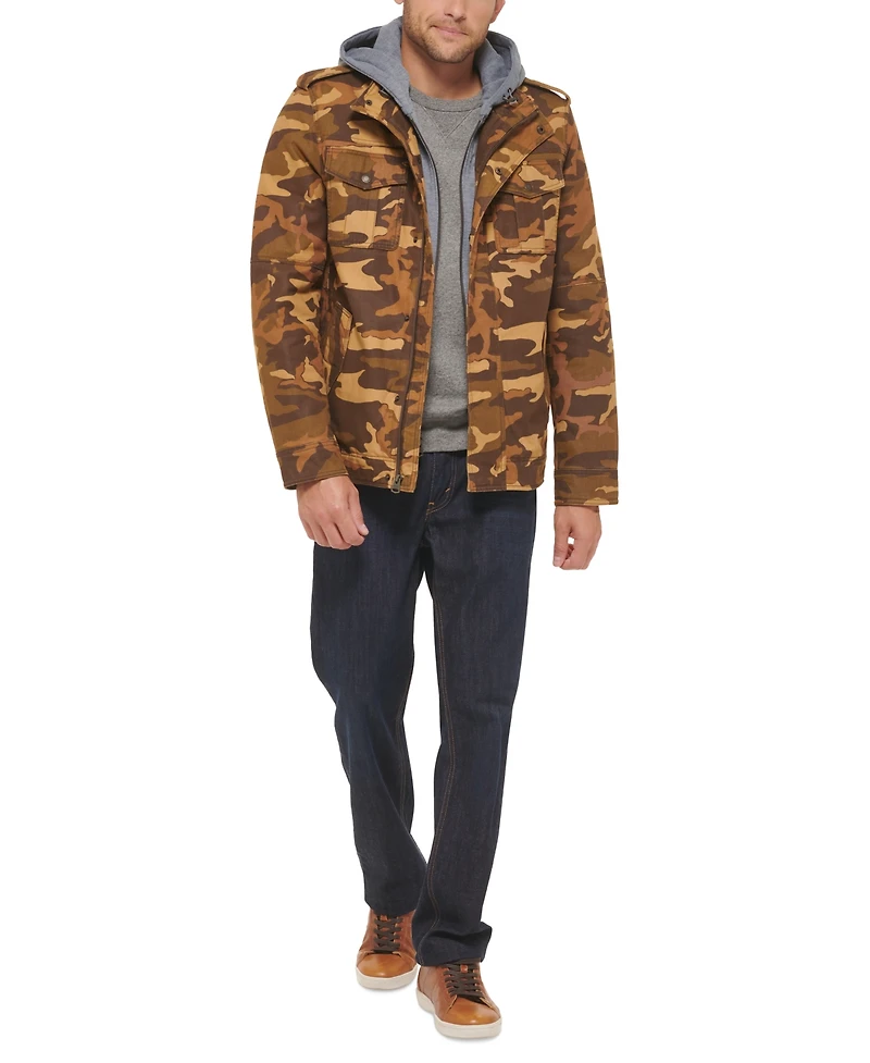 Levi's Men's Sherpa Lined Two Pocket Hooded Trucker Jacket