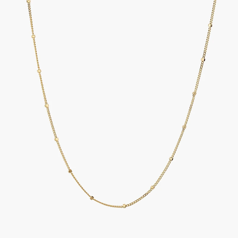 Sterling Silver 18k Gold Plated Savannah Basic Chain Necklace