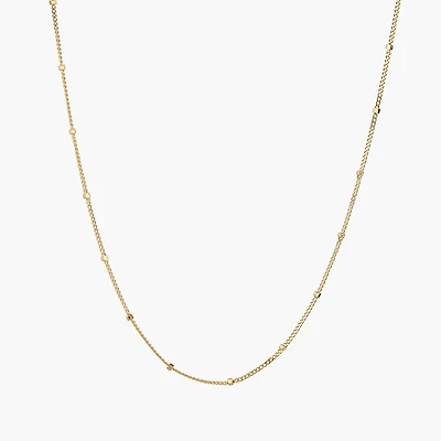 Sterling Silver 18k Gold Plated Savannah Basic Chain Necklace