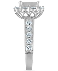 Diamond Princess Quad Cluster Halo Engagement Ring (2-1/2 ct. t.w.) in 14k White Gold