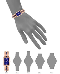 Anne Klein Women's Quartz Rose Gold-Tone Alloy and Blue Lapis Watch, 28mm