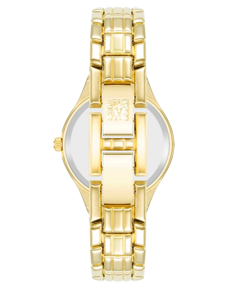 Anne Klein Women's Quartz Round Gold-Tone Alloy Watch, 28mm