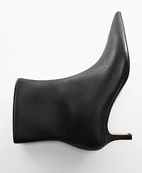 Mango Women's Kitten Heels Leather Boots