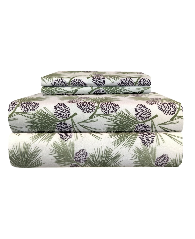 Shavel Micro Flannel Printed 3-Pc. Sheet Set, Twin