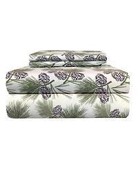 Shavel Micro Flannel Printed 3-Pc. Sheet Set, Twin