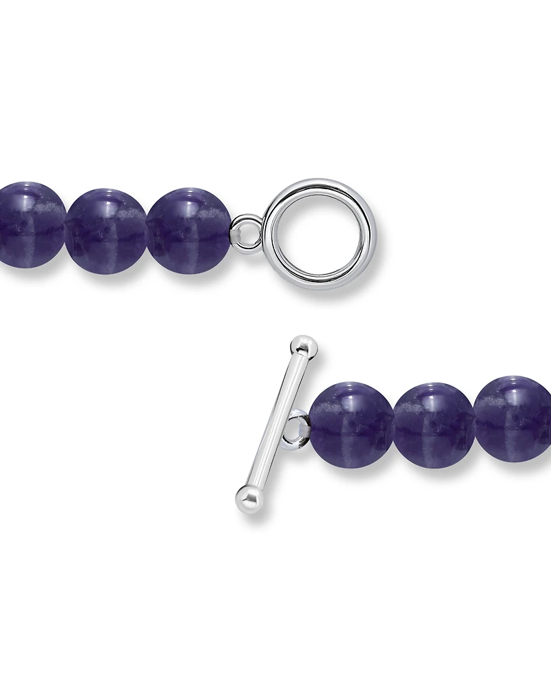 Macy's Silver Plated Multi Genuine Stone Stretch Bracelet