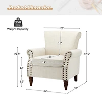 Hulala Home Iuppiter Traditional Armchair with Turned Legs