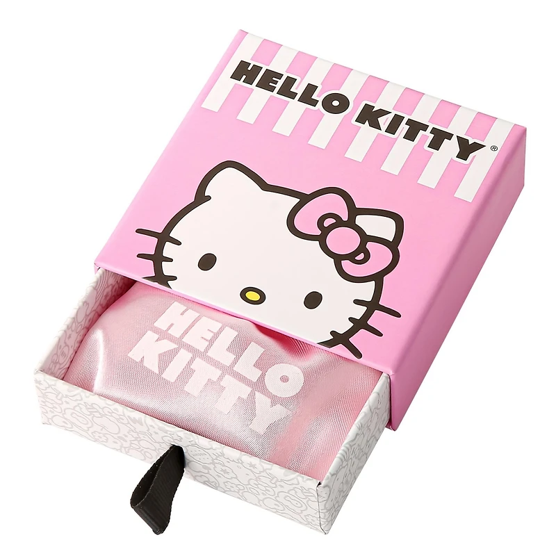 Hello Kitty Sanrio Enamel and Pink Cyrstal Cafe 3D Apple Head Pendant, 16+ 2'' Chain