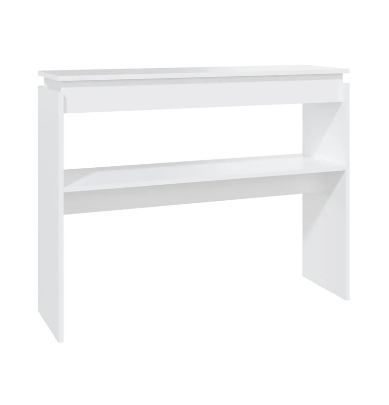 Console Table White 40.2"x11.8"x31.5" Engineered Wood