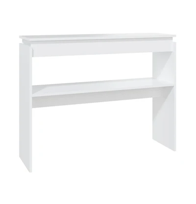Console Table White 40.2"x11.8"x31.5" Engineered Wood