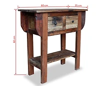 Console Table Mixed Recycled Wood 31.5"x13.8"x31.5"