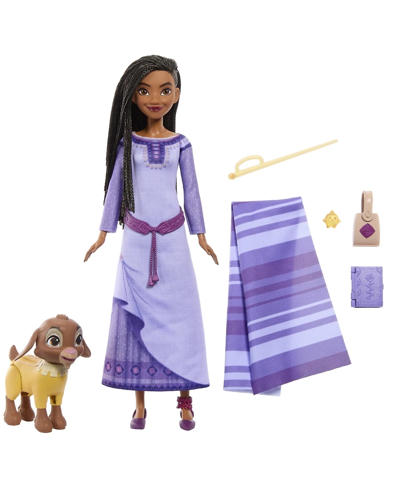 Disney's Wish Asha of Rosas Adventure Pack Fashion Doll, with Animal Friends and Accessories