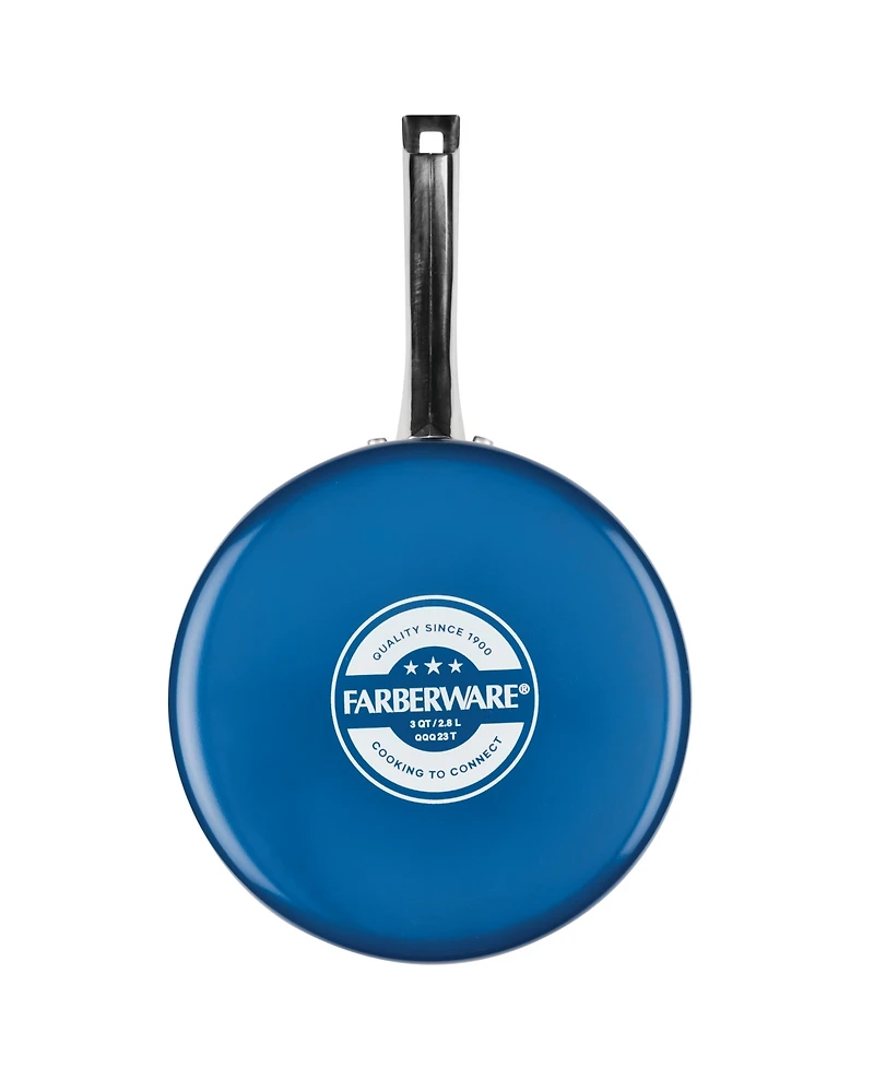 Farberware Style Aluminum Nonstick 3 Quart Cookware Saute Pan with Lid