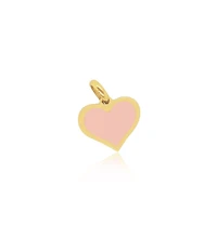 The Lovery Pink Pearl Heart Charm 14K Gold - 10 millimeter