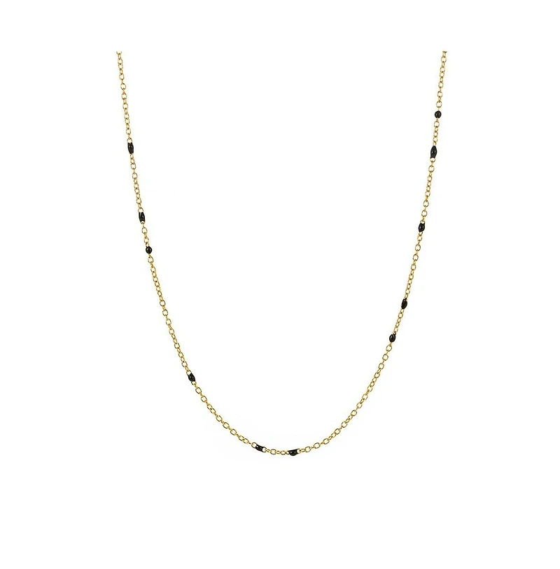 Onyx Beaded Link Necklace