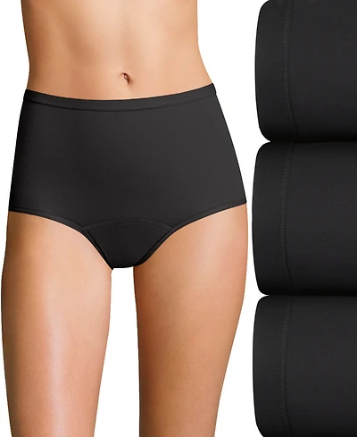 Hanes Women's 3-Pk. Light Period Brief Underwear 40FDL3