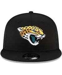 Men's New Era Black Jacksonville Jaguars Shade Trucker 9FIFTY Snapback Hat