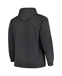 Men's Fanatics Heather Charcoal New England Patriots Big and Tall Pullover Hoodie