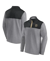 Men's Fanatics Heather Gray Vegas Golden Knights Launch It Quarter-Zip Jacket
