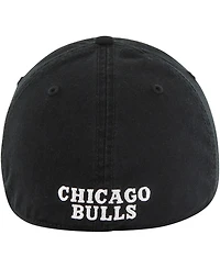 Men's '47 Brand Black Chicago Bulls Classic Franchise Fitted Hat