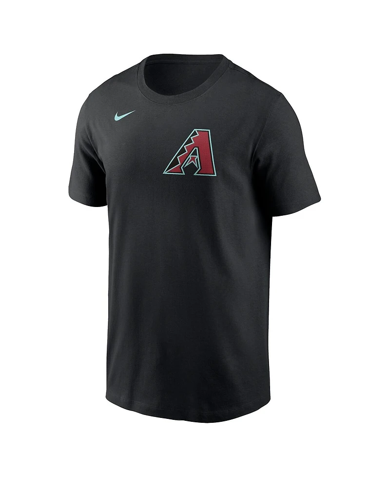 Men's Nike Corbin Carroll Black Arizona Diamondbacks 2024 Fuse Name and Number T-shirt