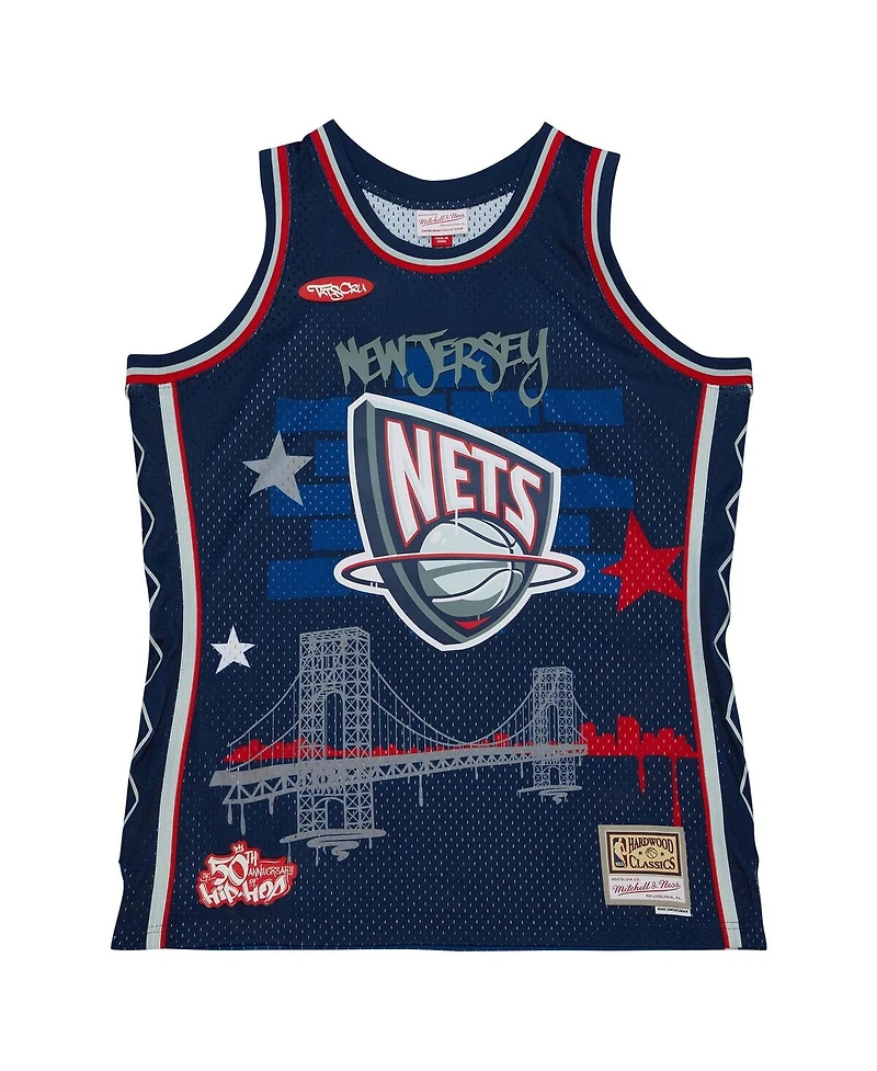 Men's Mitchell & Ness x Tats Cru Navy New Jersey Nets Hardwood Classics Fashion
