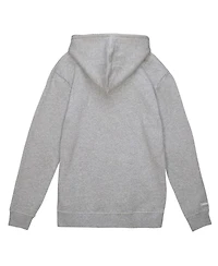 Men's Mitchell & Ness Heather Gray Seattle Sounders Fc Primary Logo Pullover Hoodie