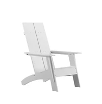 Piedmont Modern 2 Slat Back All-Weather Poly Resin Wood Adirondack Chair
